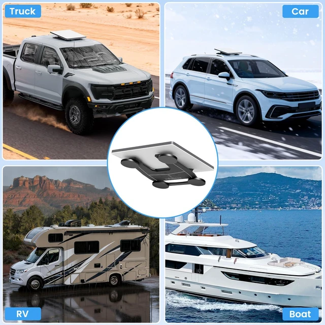 Alt view image 7 of 7 - for Starlink Mini Mount, 200lb Adjustable Starlink Magnetic Mount Heavy Duty Aluminum with Adjustable Magnets Installation Holes, Lockable Starlink Mini Roof Mount for RV Car Boat Truck