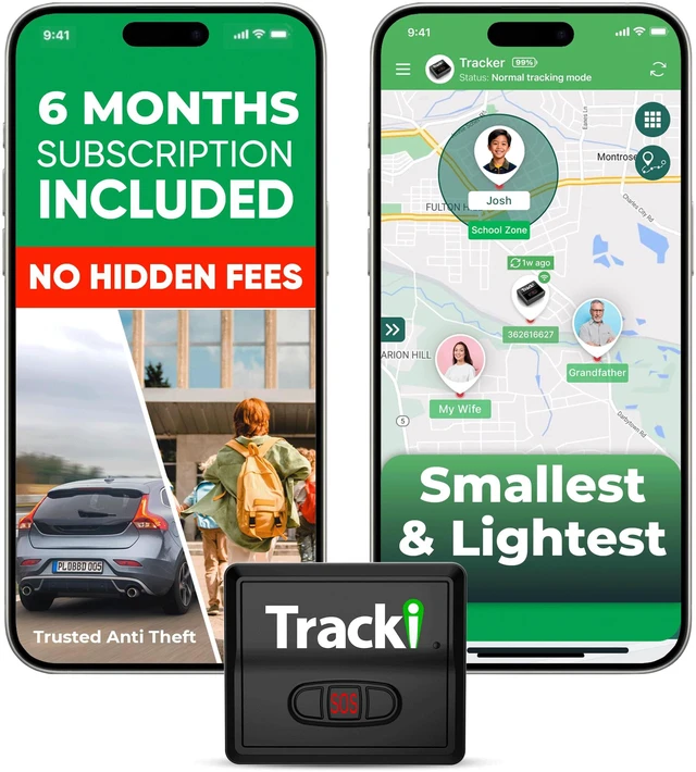 Main image of Mini GPS Tracker, 6-Month Subscription Included Universal Compact 4G LTE Tracker for Vehicles, Bags, Luggage & Everyday Assets SOS Button, App Alerts & 185+ Country Coverage