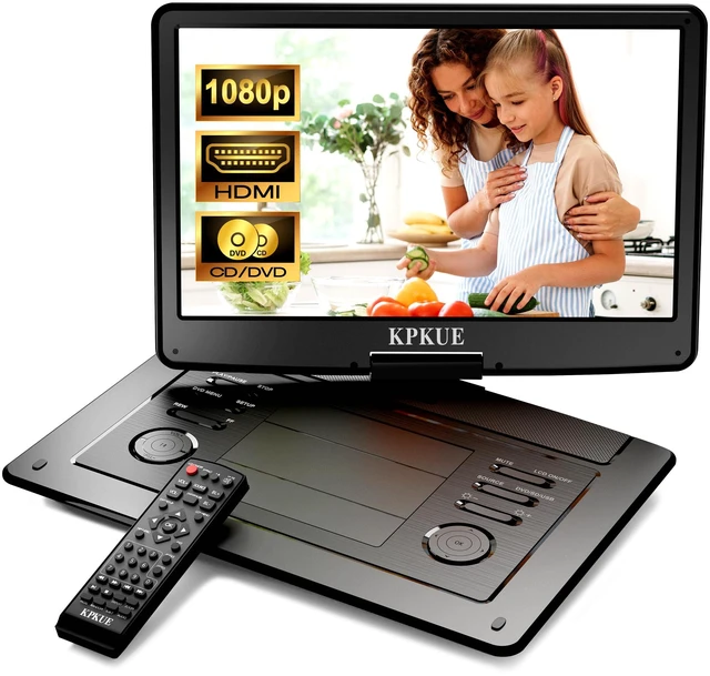 Main image of 18 Portable DVD Player with 15.6-inch 1080P Swivel Screen, HDMI Input, Large Matte Monitor Protect Eyes, 4-Hour Battery Life, Region Free, Support Multi-Disc, Type-C, USB&SD Card for Road Trip