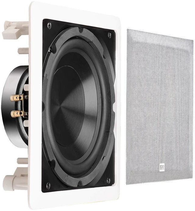 Alt view image 2 of 7 - 8" in Wall Subwoofer 150W Easy Install, Paintable Grill IWS8