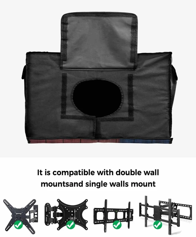 Alt view image 4 of 6 - Outdoor TV Cover - Vintage Wood Texas Flag Waterproof and Weatherproof 70"-75" LCD Movable Shield TV Display Screen Protector Outside Television Covers
