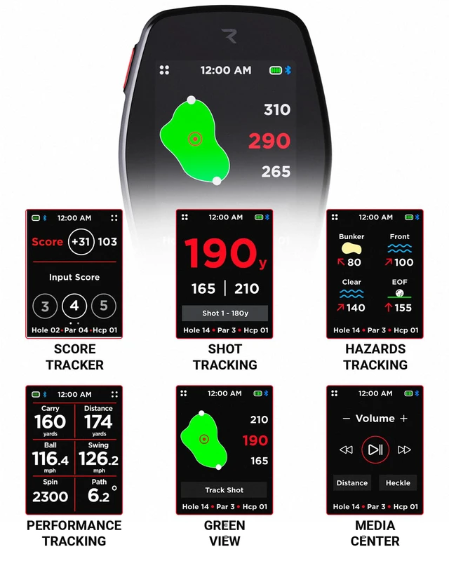Alt view image 2 of 7 - Hand+ Handheld Golf GPS Device, Shot Tracker, Record Shots, Club, GIR, Fairways, Putts, Golf Distance Range Finder, Touch Screen, 42,000+ Courses, Green View, Pin Positioning, Magnetic, Free App, IPX7