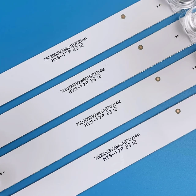 Alt view image 3 of 6 - 14 Pieces Led Backlight Strips for 75'' TV SVH750A76 75A6G 75R6E3 75E3D 75H78G 75H6570G 75H6510G HD750S3U81-TAB1