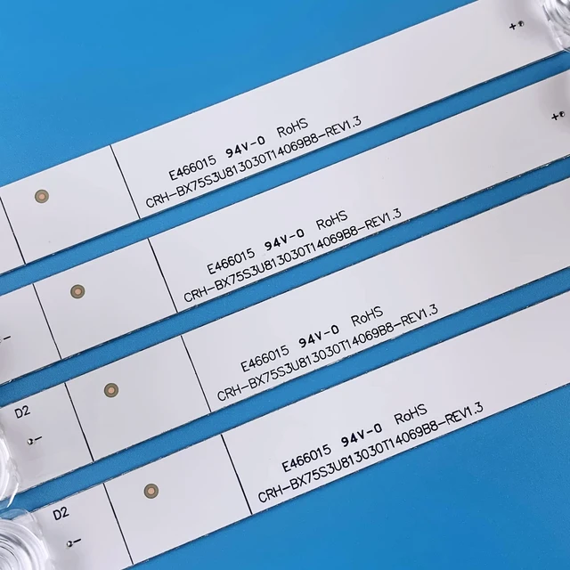 Alt view image 4 of 6 - 14 Pieces Led Backlight Strips for 75'' TV SVH750A76 75A6G 75R6E3 75E3D 75H78G 75H6570G 75H6510G HD750S3U81-TAB1