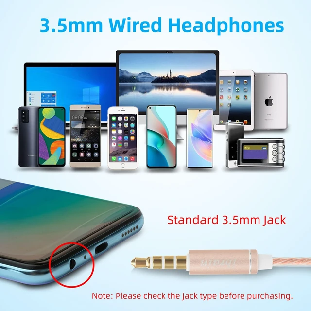 Alt view image 4 of 7 - Air Tube Headphones Air Tube Earbuds for Protection Airtube Headset with Microphone in Ear Earphones Wired Compatible with 3.5mm Jack for Safe and Healthy Listening - Gold