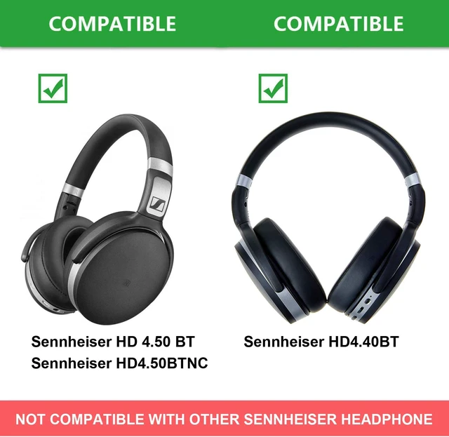 Alt view image 2 of 7 - Ear Pads Cushion Replacement, Earpads Compatible with Sennheiser HD4.50BT, HD4.50, HD4.50BTNC, HD4.50SE, HD4.40BT, HD4.30G, HD4.20S, HD458BT, HD450, HD450BT, HD400S, HD350BT Headset