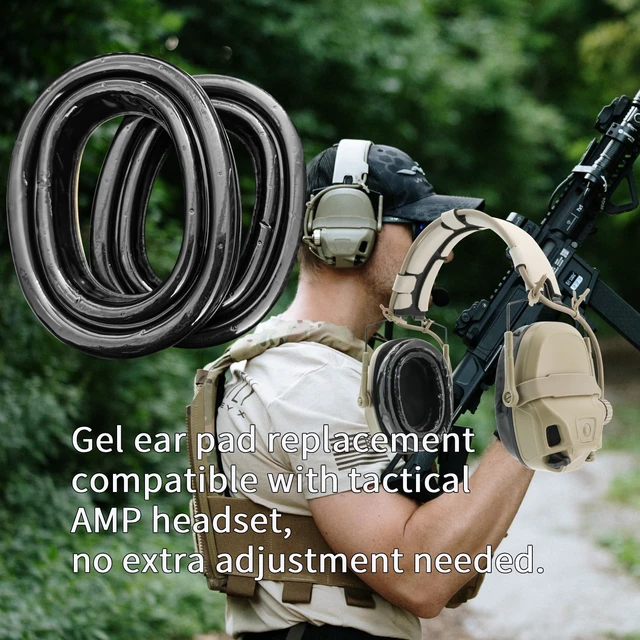 Alt view image 2 of 7 - Gel Ear Pad Compatible with Ops-Core AMP Tactical Headset,Self-Adhesive Replacement Ear Cushions,Comfortable and Soft Ear Cup
