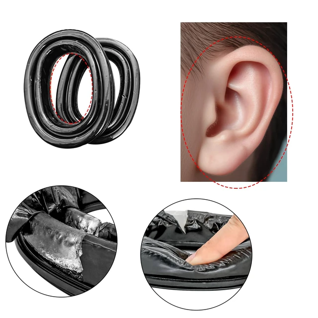 Alt view image 4 of 7 - Gel Ear Pad Compatible with Ops-Core AMP Tactical Headset,Self-Adhesive Replacement Ear Cushions,Comfortable and Soft Ear Cup