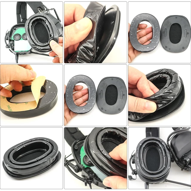 Alt view image 6 of 7 - Gel Ear Pad Compatible with Ops-Core AMP Tactical Headset,Self-Adhesive Replacement Ear Cushions,Comfortable and Soft Ear Cup