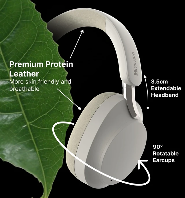 Alt view image 7 of 7 - MS04 Bluetooth Headphones Active Noise Cancelling Over Ear Headphone 4-Mic Hybrid -40dB ANC Bluetooth Headset, 2-ENC Mic, 80H Playtime, 3.5mm Aux Cable Travel Case Foldable Wireless Headphones