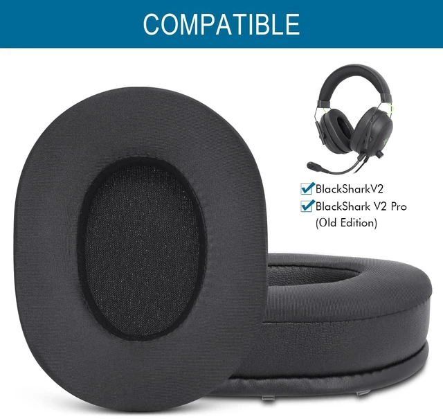 Alt view image 2 of 7 - Cooling Gel Ear Pads for Razer BlackShark V2 / V2 PRO Headset - Black Replacement Ear Cushions with ICE Silk Fabric Softer Memory Foam Noise Canceling, Easy Installation