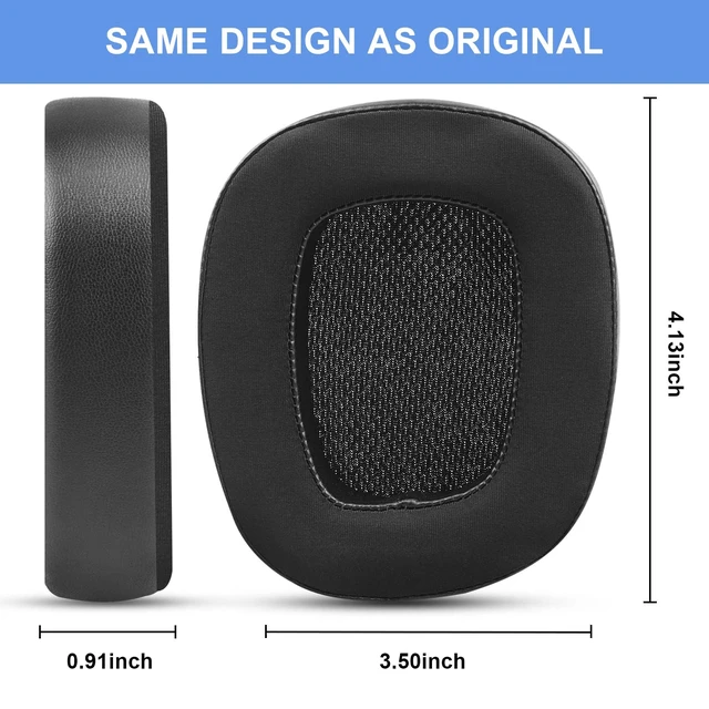 Alt view image 7 of 7 - Replacement Ear Pads for Logitech G433 G533 G633 G933 G935 G231 Cooling Gel Premium Ear Cushions Ear Cups with Thick Memory Foam for Gaming Headset (Black)