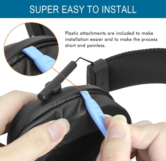 Alt view image 5 of 7 - Cooling Gel Ear Pads for Razer BlackShark V2 / V2 PRO Headset - Black Replacement Ear Cushions with ICE Silk Fabric Softer Memory Foam Noise Canceling, Easy Installation