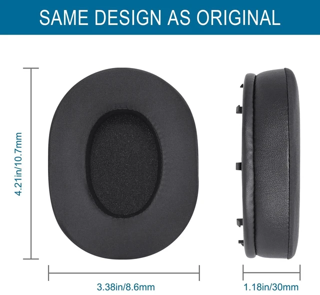 Alt view image 7 of 7 - Cooling Gel Ear Pads for Razer BlackShark V2 / V2 PRO Headset - Black Replacement Ear Cushions with ICE Silk Fabric Softer Memory Foam Noise Canceling, Easy Installation