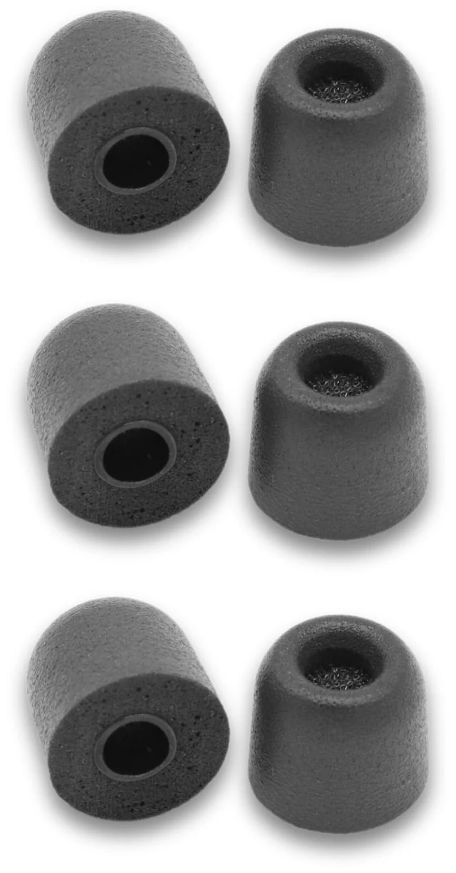 Main image of 167 Core Series Memory Foam Replacement IEM Ear Tips, Black, Small 3 Pairs, TechDefender, for Sennheiser Wired Devices & More, Superior Noise Isolation, Ultimate Comfort, Secure Fit