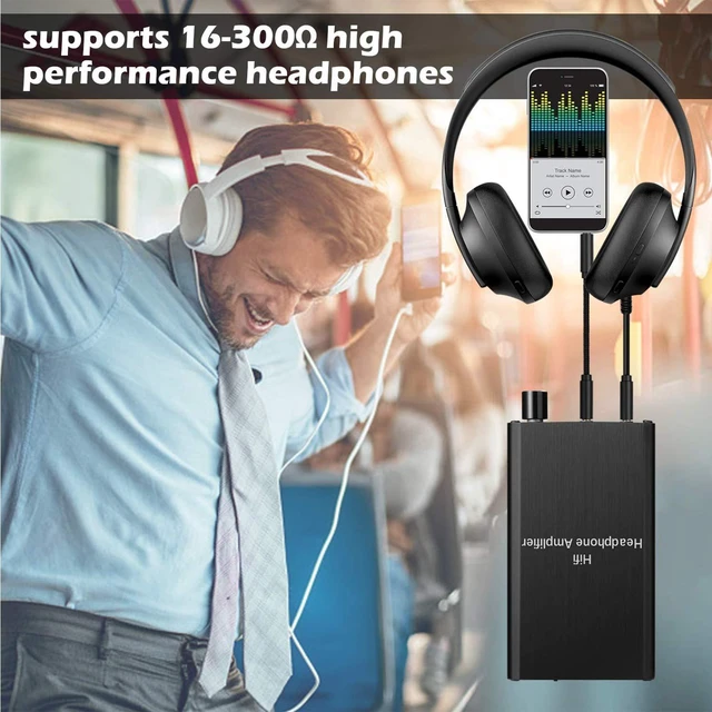 Alt view image 3 of 7 - Headphone Amplifier, HiFi Headphone Amp 3.5mm Stereo Audio Gain Switch Portable Amplifier Support Impedance 16-300 Headset for MP3/MP4/Phones/Digital Players/Computers/Xbox one,PS4,PS5 Controller