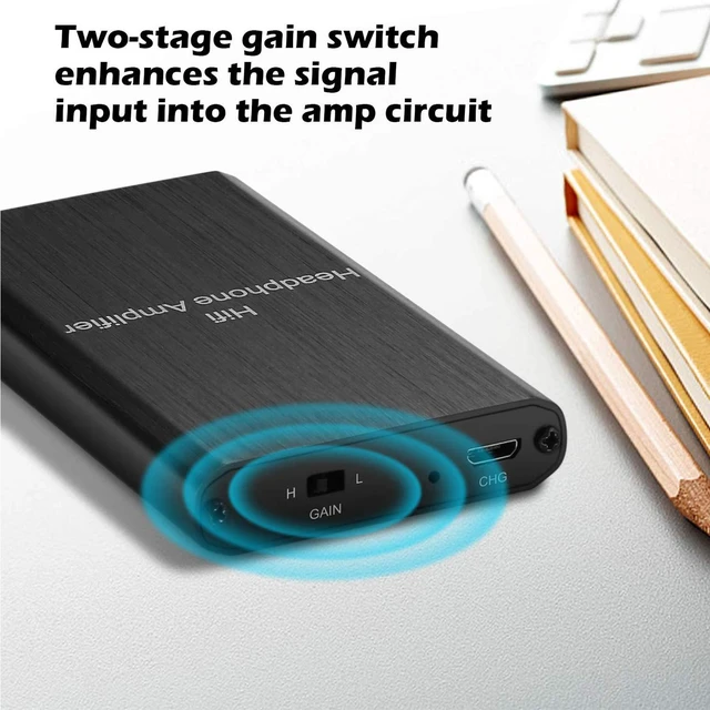 Alt view image 4 of 7 - Headphone Amplifier, HiFi Headphone Amp 3.5mm Stereo Audio Gain Switch Portable Amplifier Support Impedance 16-300 Headset for MP3/MP4/Phones/Digital Players/Computers/Xbox one,PS4,PS5 Controller