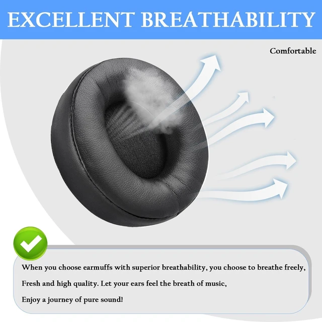 Alt view image 5 of 7 - Solo Pro Replacement Earpads for Beats Solo Pro Headphones(Black) Protein Leather Ear Pads,Noise Isolation Memory Foam Ear Cushion,Durable,Anti-Sweat,Soft and Comfortable