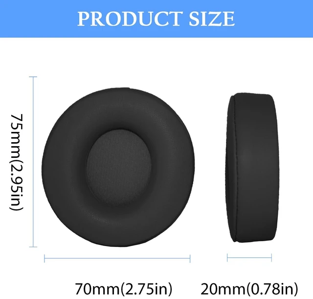 Alt view image 7 of 7 - Solo Pro Replacement Earpads for Beats Solo Pro Headphones(Black) Protein Leather Ear Pads,Noise Isolation Memory Foam Ear Cushion,Durable,Anti-Sweat,Soft and Comfortable