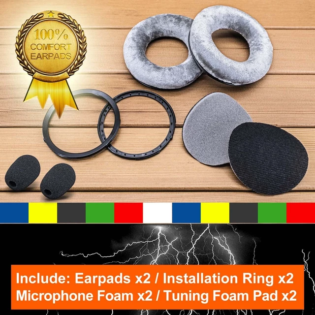 Alt view image 6 of 7 - Earpads Compatible with DT 770 Pro, DT 880 Pro, DT 990 Pro, DT 1770 Pro, MMX 300, DT 1990 Pro, DT 177X, T 90 Headphones (Silver Grey Velour)