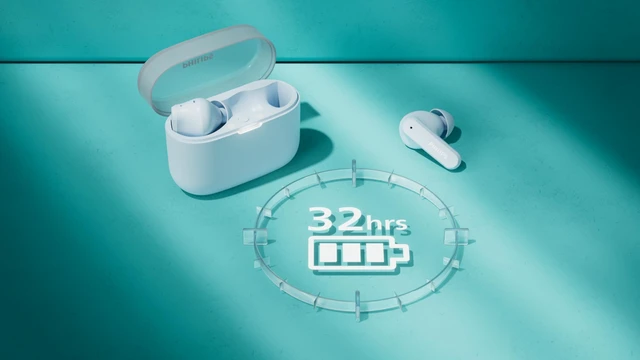 Alt view image 4 of 7 - T2000 True Wireless Bluetooth Earbuds - 14 Hours Play Time, Natural Sound, Clear Calls, Dynamic Bass, IPX4 Water Resistant, Blue