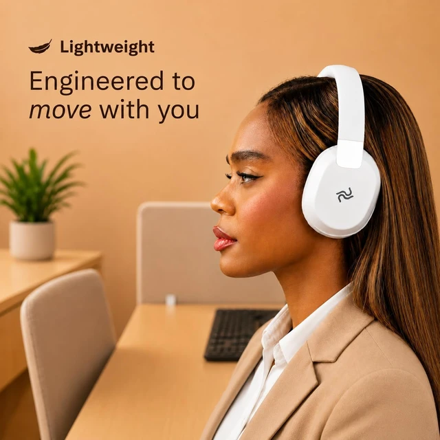 Alt view image 7 of 7 - PDBEAM Wireless Foldable Bluetooth Over Ear Headphones with Mic, Micro SD Card Playback, 25H Playtime, 120H Standby, FM Radio, Lightweight for Travel, Work, Gym or Yoga