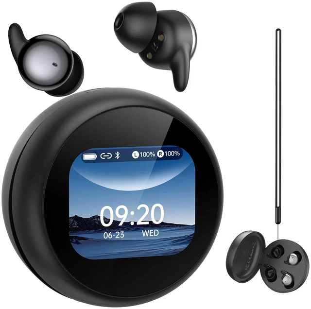 Main image of NE90 Sleep Earbuds with Smart Touch Screen Case 3g Ultra-Small, Bluetooth 6.0 Wireless Earbuds, White Noise APP, ENC Noise Cancelling, 5 EQ Modes, 165+ Languages Real-Time AI Translation