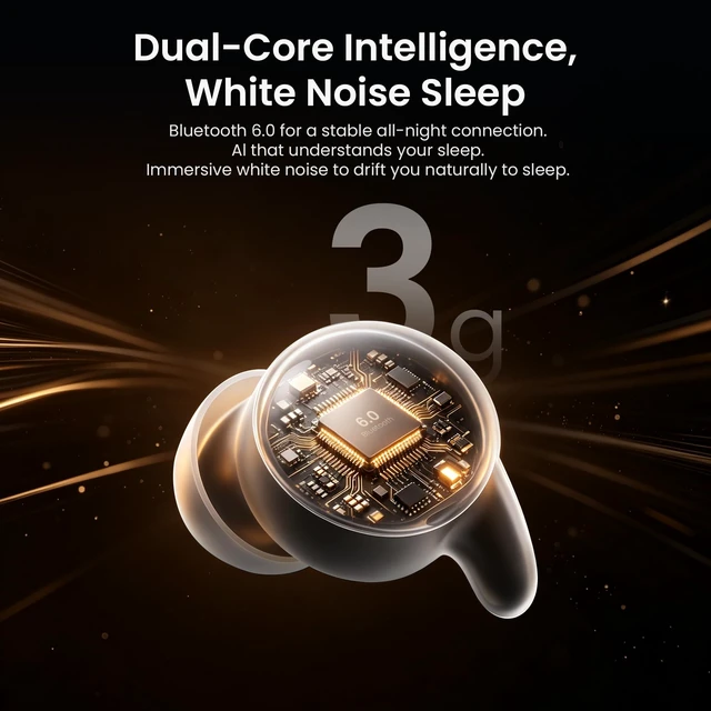 Alt view image 5 of 7 - NE90 Sleep Earbuds with Smart Touch Screen Case 3g Ultra-Small, Bluetooth 6.0 Wireless Earbuds, White Noise APP, ENC Noise Cancelling, 5 EQ Modes, 165+ Languages Real-Time AI Translation