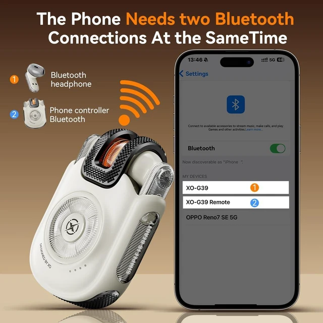 Alt view image 4 of 7 - Wireless Earbuds with Video Control & Camera Shutter, BT 5.4 HiFi Stereo Sound, Long Playtime, Fast Charging, Touch Control, IPX5 Sweatproof for Sports, Work & Commute