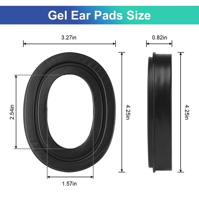 Alt view image 3 of 7 - Gel Ear Pads Compatible with 3M PELTOR Headsets, Upgraded Silicone Gel Instant Chill Earpads for 3M WorkTunes(90543, 90544, 90542, 90541) - with Sealed Bottom Shell