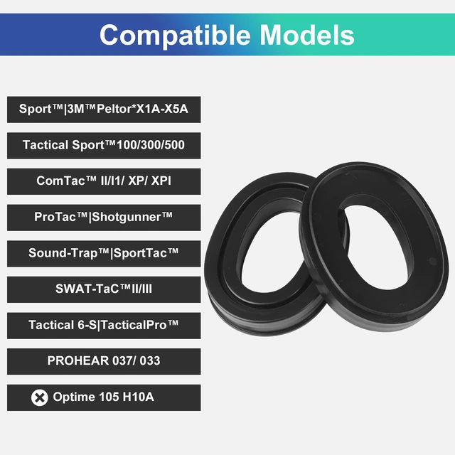 Alt view image 4 of 7 - Gel Ear Pads Compatible with 3M PELTOR Headsets, Upgraded Silicone Gel Instant Chill Earpads for 3M WorkTunes(90543, 90544, 90542, 90541) - with Sealed Bottom Shell