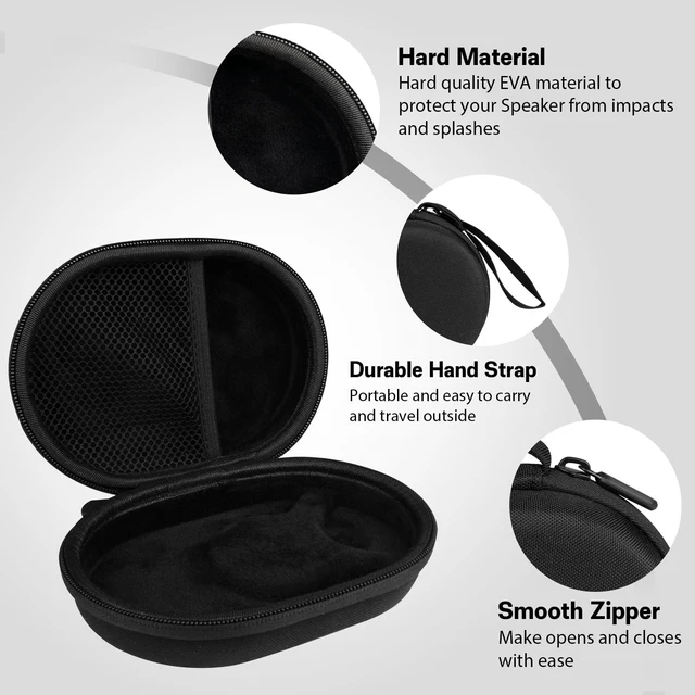 Alt view image 2 of 7 - Hard Case Compatible with SHOKZ New OpenRun Pro 2/Pro 2 Mini for Open Run/OpenMove/OpenRun/OpenSwim Open-Ear Bone Conduction Sport Headphones Travel Bag, Black