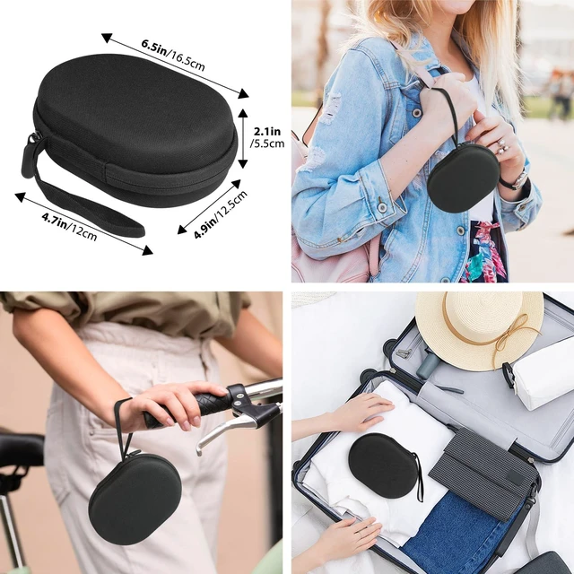 Alt view image 6 of 7 - Hard Case Compatible with SHOKZ New OpenRun Pro 2/Pro 2 Mini for Open Run/OpenMove/OpenRun/OpenSwim Open-Ear Bone Conduction Sport Headphones Travel Bag, Black