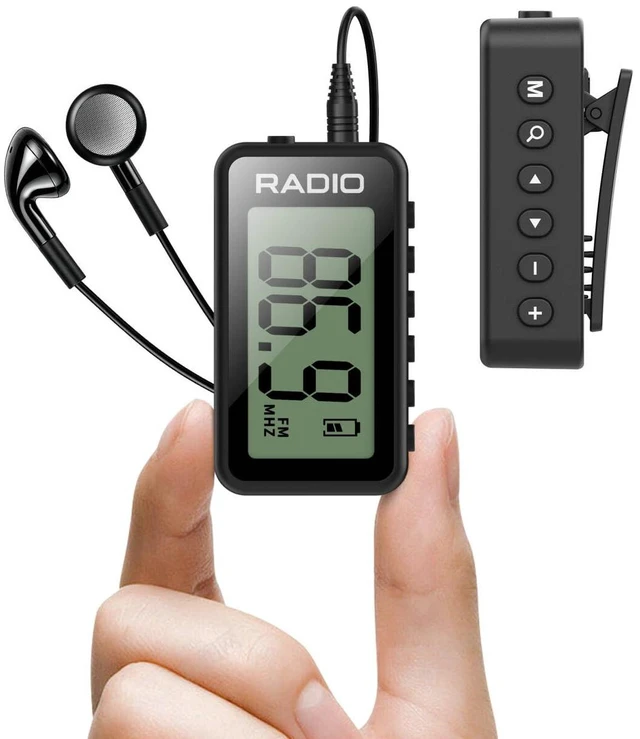Main image of MI02 Pocket Mini FM Radio with Clip, Rechargeable Portable ThumbSized,Weights 21g,USB C Charging,Preset, Large LCD Screen,FM Tuner Receiver for Walking,Meeting, Racing