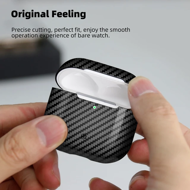 Alt view image 6 of 7 - Real 3K Carbon Fiber Case for AirPods 5 & AirPods 4, Ultra Light & Thin Scratch Resistant Protective Hard Cover for 4th Generation AirPods, MagSafe Wireless Charging Compatible