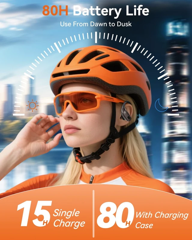 Alt view image 5 of 7 - Wireless Earbuds with Stable Ear Hooks for Sports, Workout, Bluetooth Headphones, HiFi Sound, Deep Bass, 80hrs Playtime, Sweat Resistant for iOS/Android, Steel Gray