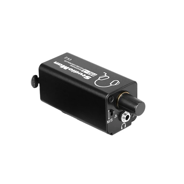 Alt view image 3 of 6 - PM1-X Headphone Volume Controller - 3.5mm Headphone Jack, XLR Stereo Input, Mono/Stereo Switch, Belt Clip for Stage, Studio, Live Performances