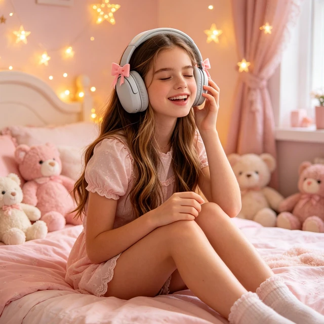 Alt view image 3 of 7 - GAICHION Cute Silicone Bow Headphone Accessories, 4 Pack 3D Bow Decor for Headphones & Headsets, Coquettish Gift for Girls Women Gamers Streamers(Pink)