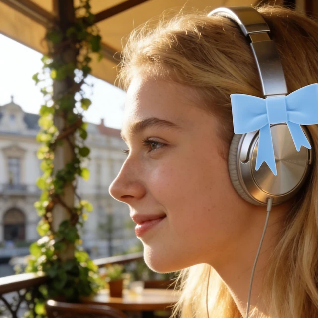 Alt view image 7 of 7 - GAICHION Cute Silicone Bow Headphone Accessories, 4 Pack 3D Bow Decor for Headphones & Headsets, Coquettish Gift for Girls Women Gamers Streamers(Blue)