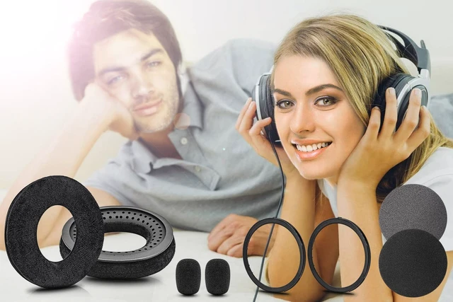 Alt view image 7 of 7 - Earpads Compatible With DT 770, 880, 990, 1770 Pro, MMX 300, 1990 Pro, 177X, T 90 Headphones (Black Velour)