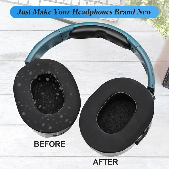 Alt view image 5 of 5 - Replacement Earpads for Skullcandy Crusher evo - Replacement Pads for Crusher ANC/Hesh 3 Headphones (Cooling Gel Black)