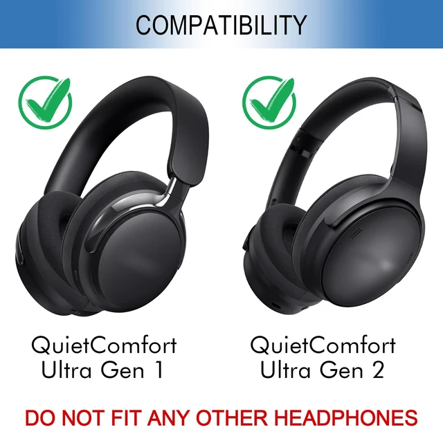 Alt view image 2 of 7 - Earpads Replacement for Bose QuietComfort Ultra (QC Ultra), Ear Pads Cushions Replacement with Ice Silk Fabric and Memory Foam (Cooling Black)