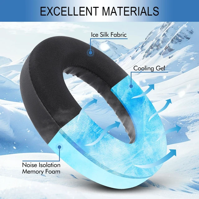 Alt view image 3 of 7 - Earpads Replacement for Bose QuietComfort Ultra (QC Ultra), Ear Pads Cushions Replacement with Ice Silk Fabric and Memory Foam (Cooling Black)