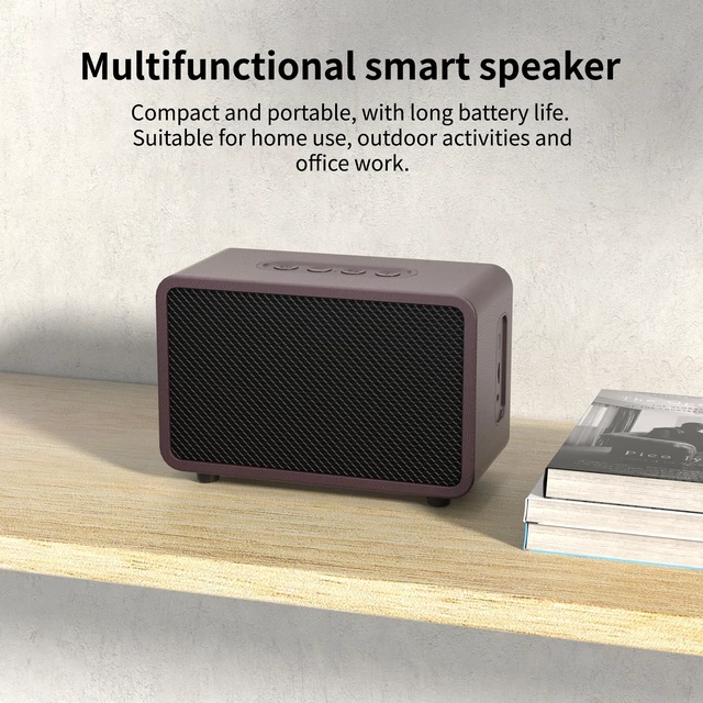 Alt view image 4 of 7 - Wood Bluetooth Speaker Portable Media Players Clear Loud Stereo Sound Deep Bass Wireless Speaker 20W Double Horn Retro Desktop speakers Wooden Speakers Long Playtime for Home/Party/Outdoor/Bedroom