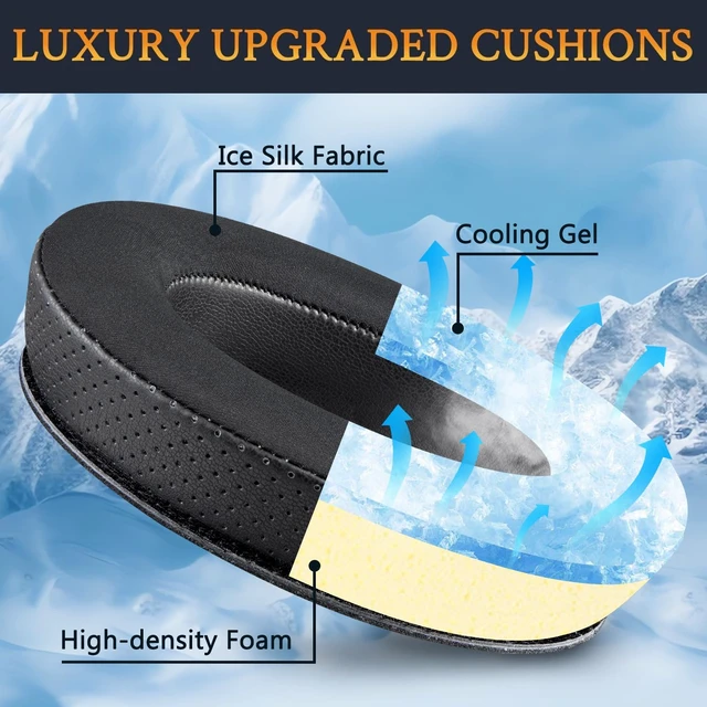 Alt view image 3 of 5 - Cooling Earpads for HyperX Cloud Revolver(S) - Black