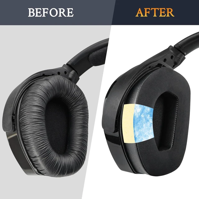 Alt view image 6 of 7 - Cooling Earpads for Sennheiser RS175/HDR175/TR175 - Black for RS/TR/HDR(165/175/185/195) Headphones
