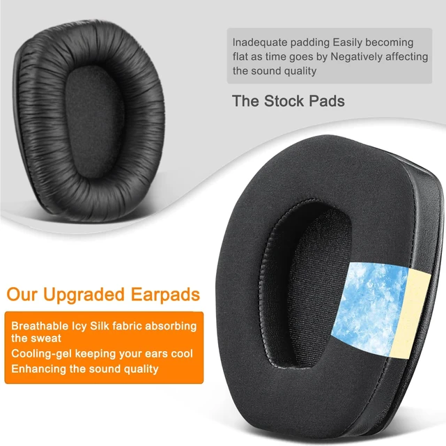 Alt view image 7 of 7 - Cooling Earpads for Sennheiser RS175/HDR175/TR175 - Black for RS/TR/HDR(165/175/185/195) Headphones
