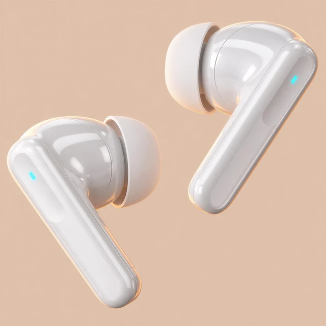 Alt view image 2 of 7 - R1 Wireless Earbuds Bluetooth 5.4 Stereo Sound Headphones - White 48 Hours of Battery Life, Hi-Res Sound, Clear Calls, Comfortable Fit, IP7 Waterproof Bluetooth Earbuds for Phone/Android/iPad