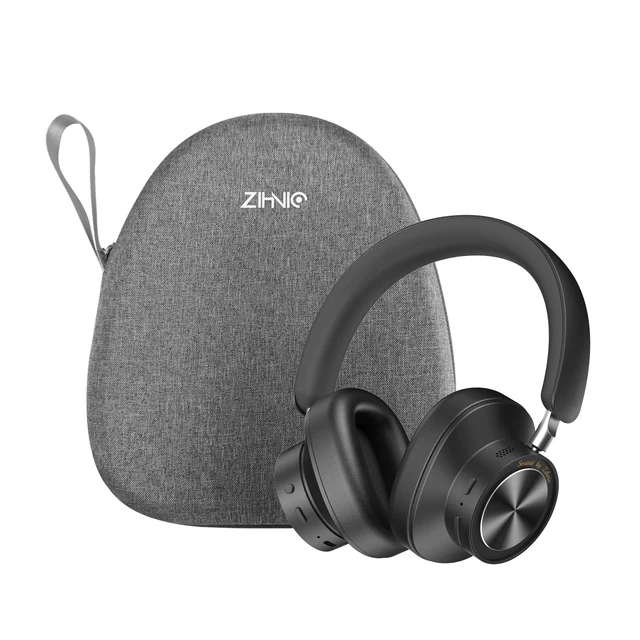 Alt view image 4 of 7 - Active Noise Canceling Headphones, Wireless Over Ear Bluetooth Headphones, Hi-Res Audio, Prolonged Battery Life, Deep Bass, Comfortable Foam Ear Cups-Black