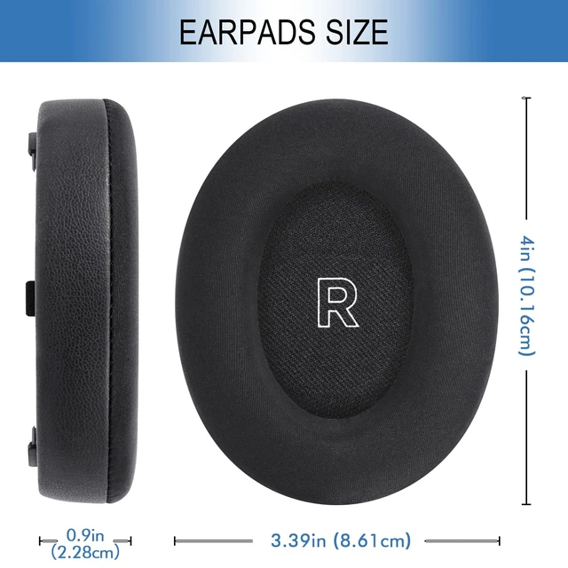 Alt view image 7 of 7 - Earpads Replacement for Bose QuietComfort Ultra (QC Ultra), Ear Pads Cushions Replacement with Ice Silk Fabric and Memory Foam (Cooling Black)